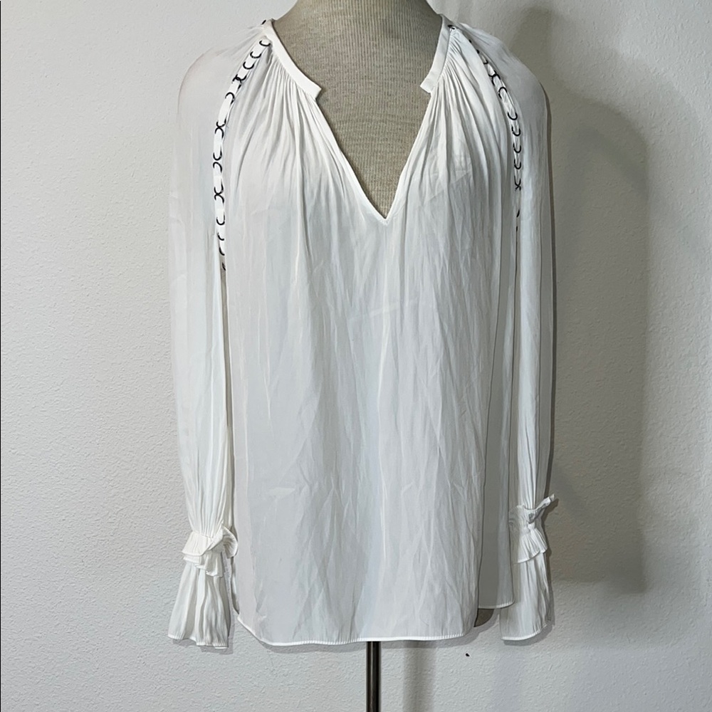 Ramy Brook Sheila Hoop-Seam Popover Tunic Top